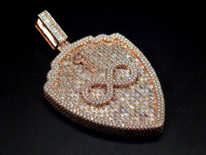 Custom made Iced Out Hip Hop Pendant | Chunky Moissanite pendant | 925 Silver / 10K Gold | Custom Handmade Moissanite Jewelry