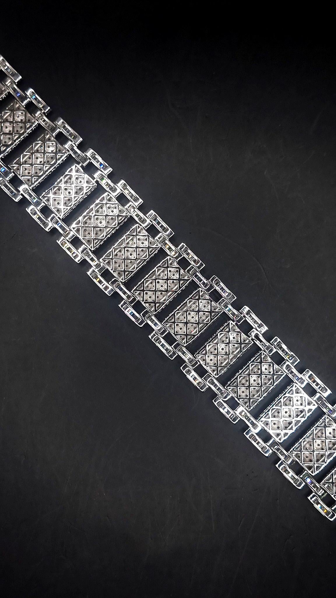 26mm VVS Moissanite Bracelet in Solid 10K Gold | Heavy Custom Link | 925 Silver Option | White, Yellow, Rose Tone | 7-9 Inch