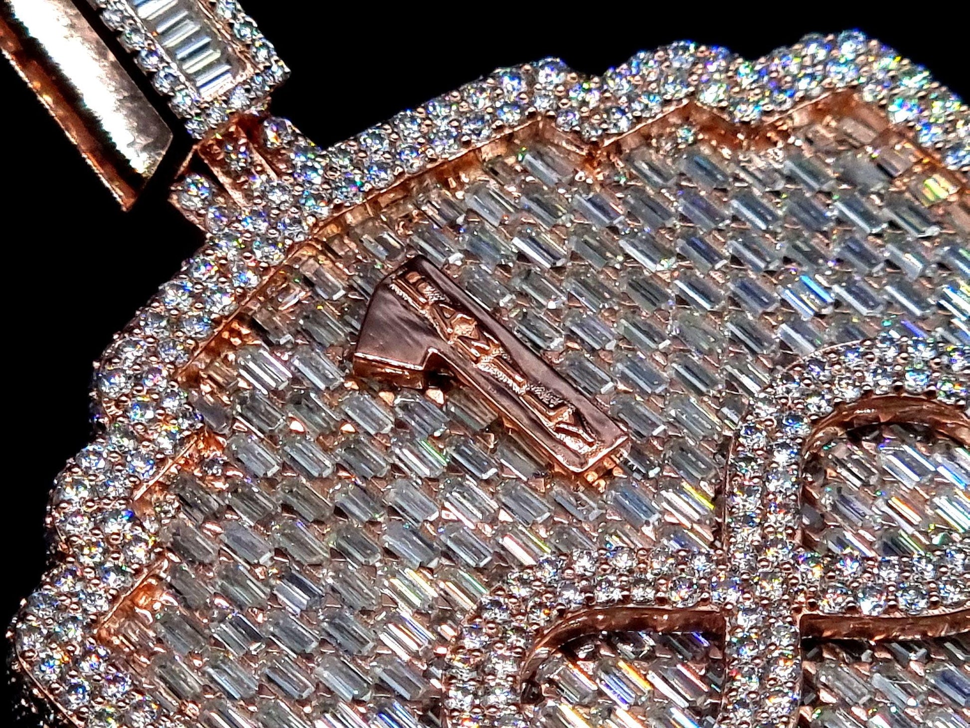 Custom made Iced Out Hip Hop Pendant | Chunky Moissanite pendant | 925 Silver / 10K Gold | Custom Handmade Moissanite Jewelry