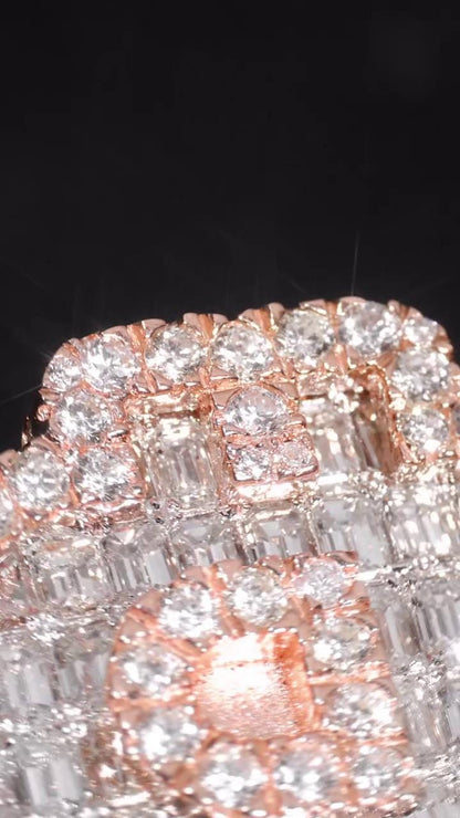 Iced Out Letter "B" Ring for Men in 925 Silver/10K Gold | Custom Hip Hop Initial Ring | Lab Diamond Hip Hop Ring