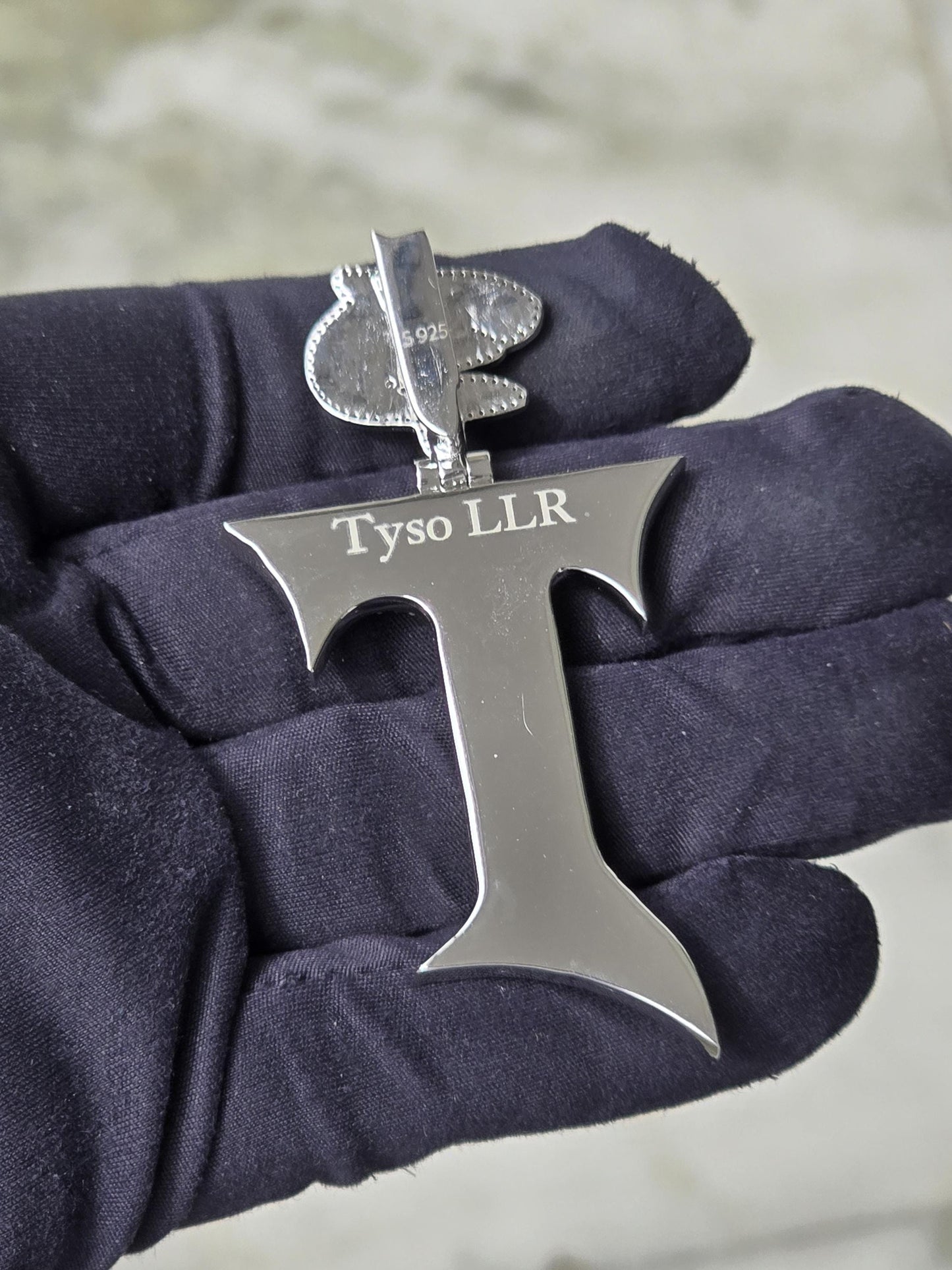 Baguette cut VVS1 Moissanite Letter "T" Pendant, Iced out Chunky Pendant, Custom Alphabet/Letter, 925 Sterling Silver/10k, Hip Hop Pendant