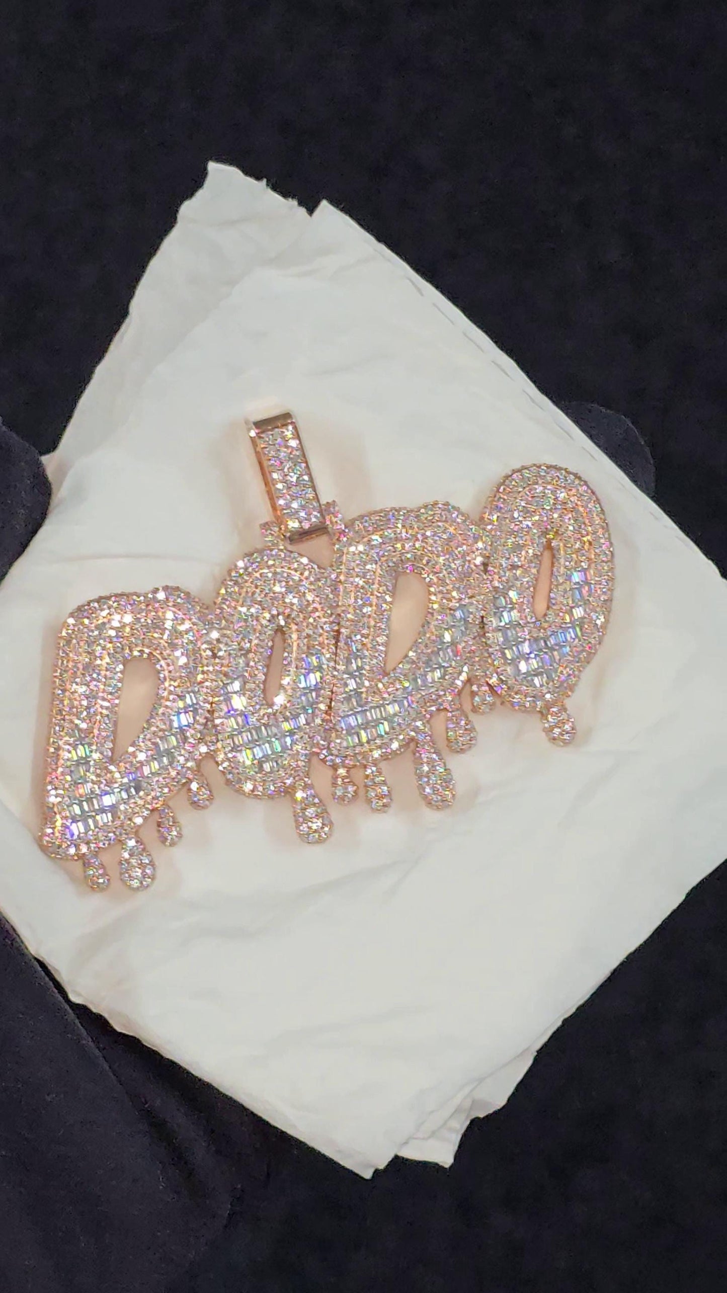 Custom Iced Out VVS1 Moissanite Pendant, Custom Letter Pendant, Customized Jewelry, Hip Hop Pendant, Unisex Pendant, Pass Diamond Tester