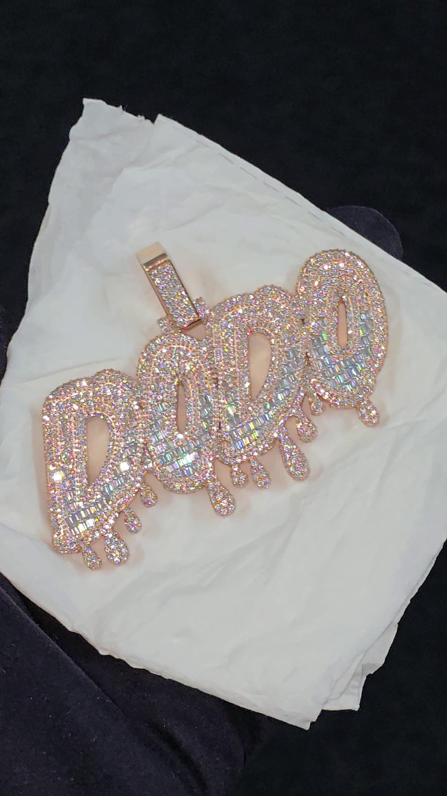 Custom Iced Out VVS1 Moissanite Pendant, Custom Letter Pendant, Customized Jewelry, Hip Hop Pendant, Unisex Pendant, Pass Diamond Tester