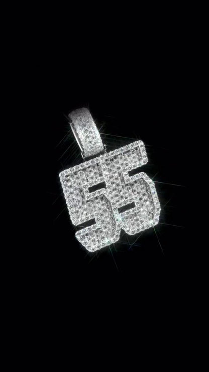 Emerald cut VVS1 Moissanite Layered Pendant, Iced out Chunky Pendant, Custom Letter, 925 Sterling Silver/10k, Hip Hop Pendant