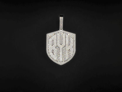 Custom Iced Out Lab Diamond Pendant – 2.5" Hip Hop Bling Jewelry | 925 Silver or 10K Gold | Baguette & Round | Passes Diamond Tester