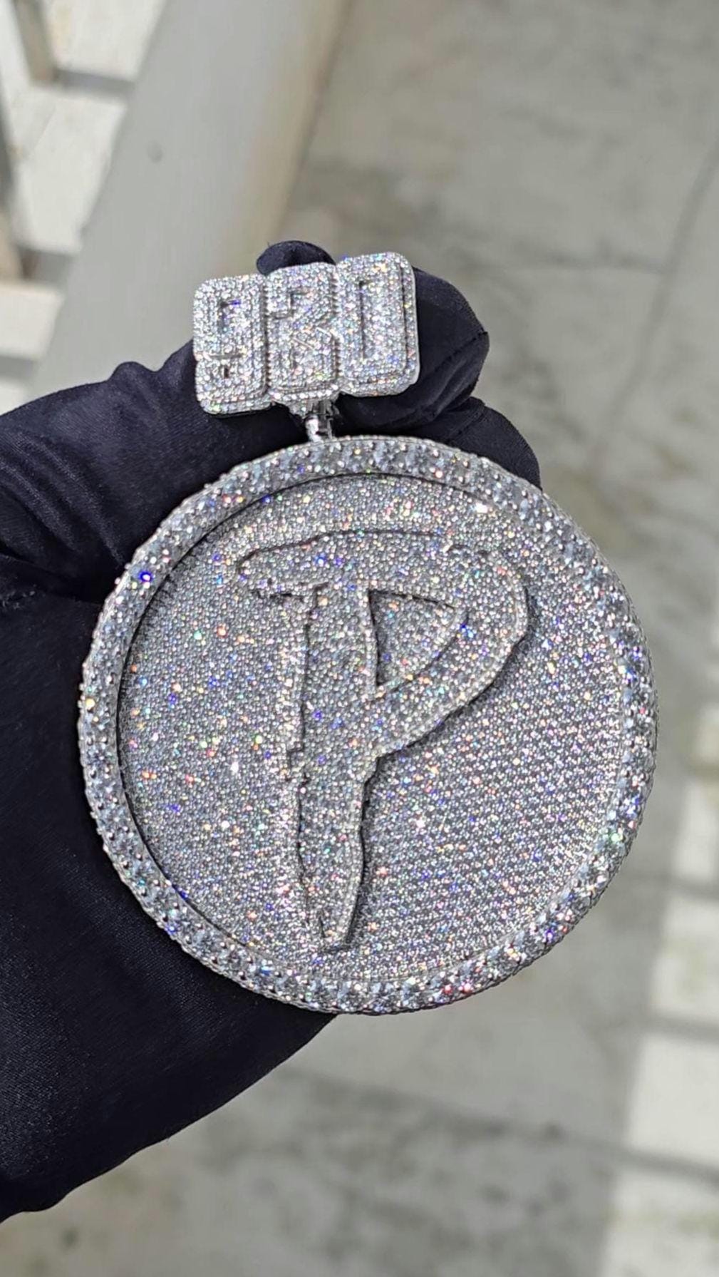 Custom made Iced Out Hip Hop Pendant | Chunky Reversible Moissanite pendant | 925 Silver / 10K Gold | Custom Handmade Moissanite Jewelry