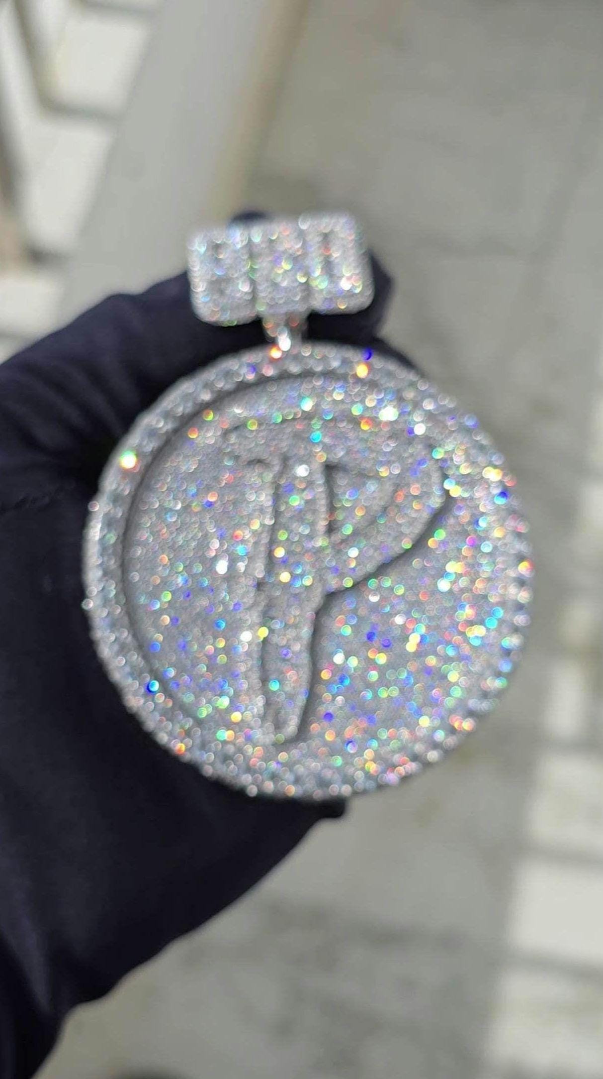 Custom made Iced Out Hip Hop Pendant | Chunky Reversible Moissanite pendant | 925 Silver / 10K Gold | Custom Handmade Moissanite Jewelry