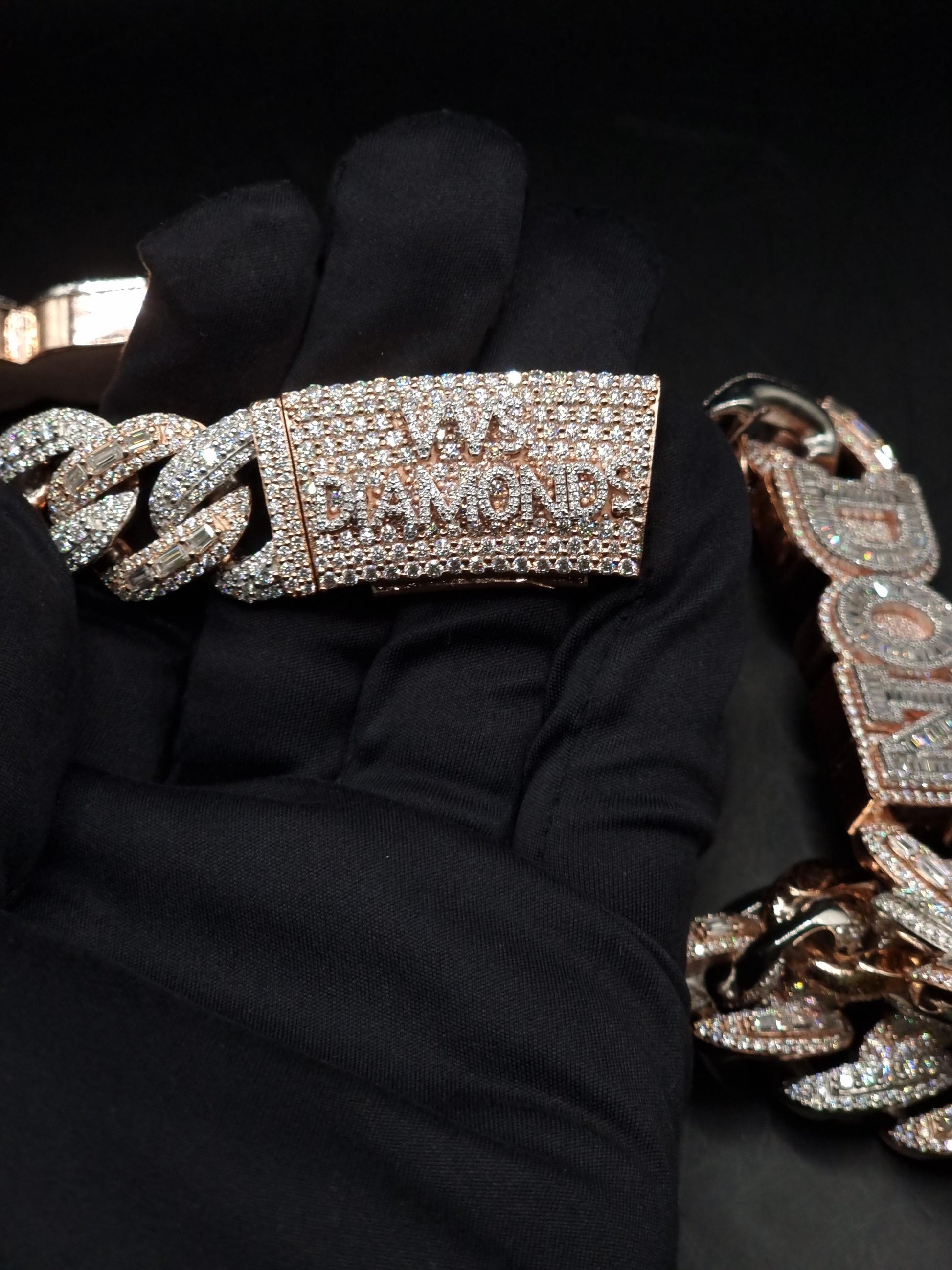 20mm VVS Moissanite Cuban Chain | Rhodium Plated 925 Silver | Round & Emerald Cut Iced Out Chain | Pass Diamond Tester | Hip Hop Jewelry