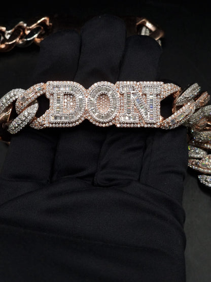 20mm VVS Moissanite Cuban Chain | Rhodium Plated 925 Silver | Round & Emerald Cut Iced Out Chain | Pass Diamond Tester | Hip Hop Jewelry