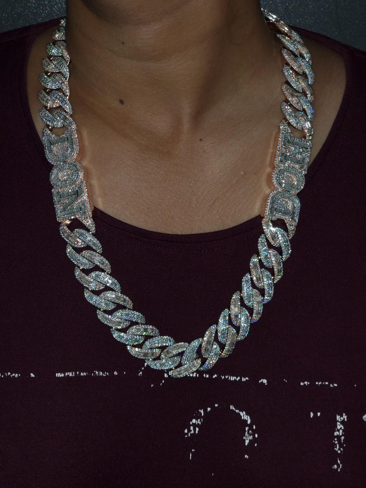 20mm VVS Moissanite Cuban Chain | Rhodium Plated 925 Silver | Round & Emerald Cut Iced Out Chain | Pass Diamond Tester | Hip Hop Jewelry