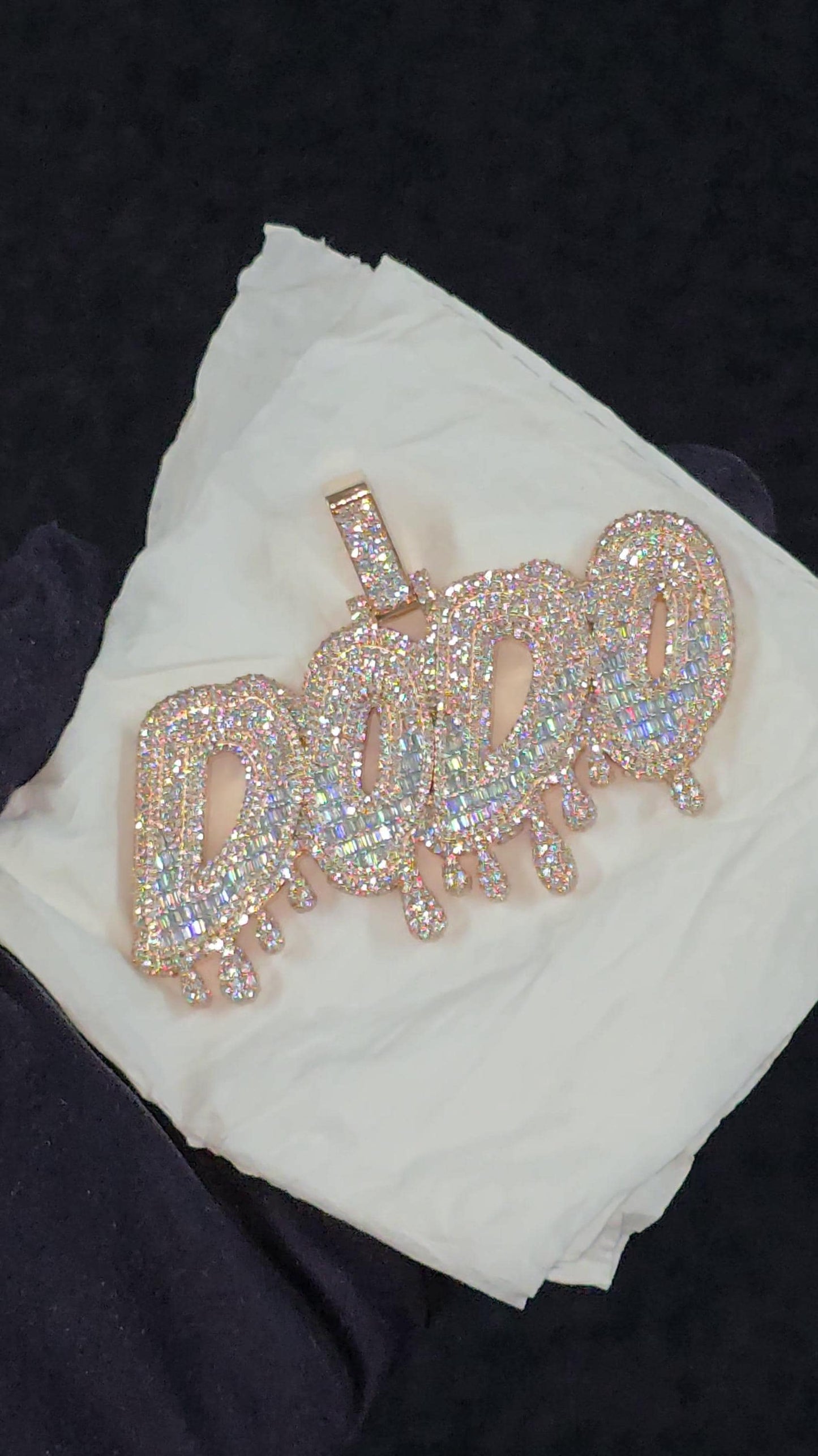 Custom Iced Out VVS1 Moissanite Pendant, Custom Letter Pendant, Customized Jewelry, Hip Hop Pendant, Unisex Pendant, Pass Diamond Tester