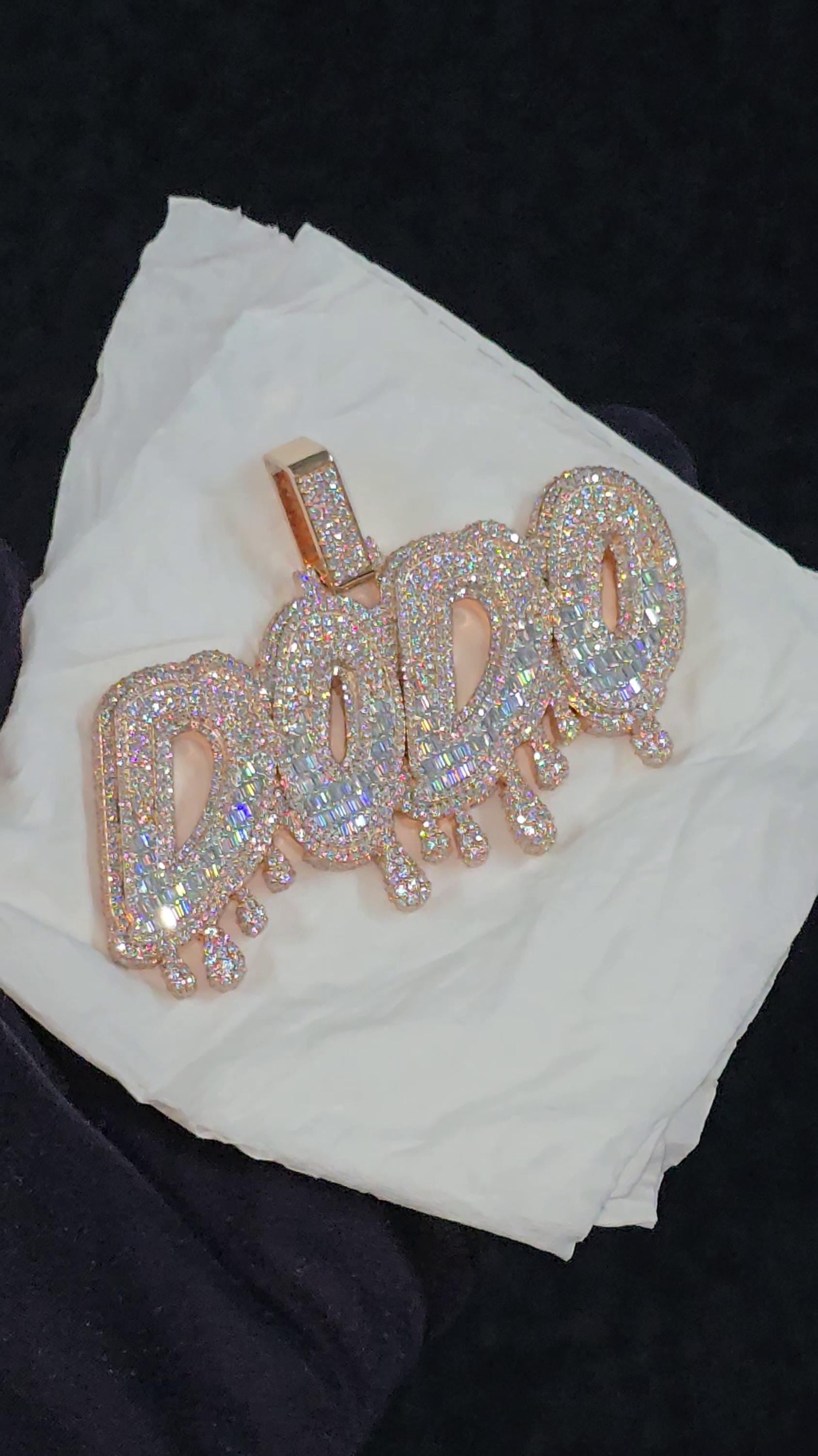Custom Iced Out VVS1 Moissanite Pendant, Custom Letter Pendant, Customized Jewelry, Hip Hop Pendant, Unisex Pendant, Pass Diamond Tester