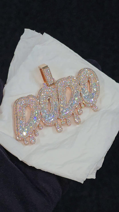 Custom Iced Out VVS1 Moissanite Pendant, Custom Letter Pendant, Customized Jewelry, Hip Hop Pendant, Unisex Pendant, Pass Diamond Tester