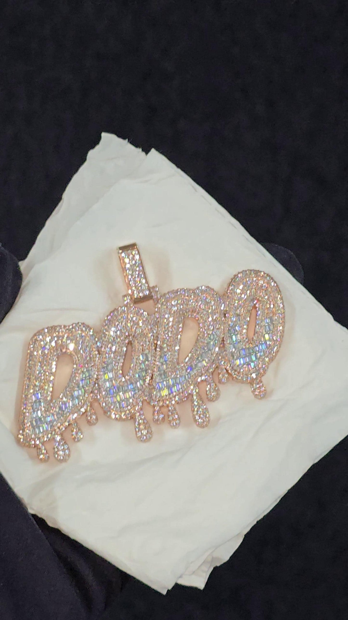 Custom Iced Out VVS1 Moissanite Pendant, Custom Letter Pendant, Customized Jewelry, Hip Hop Pendant, Unisex Pendant, Pass Diamond Tester