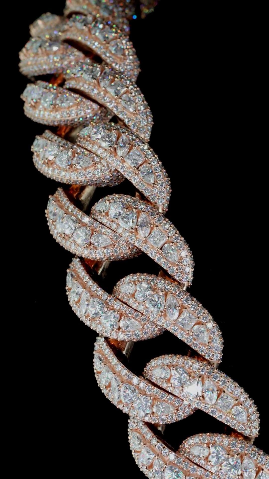 30mm Moissanite Cuban Link Chain | Mixed Cut VVS1 Moissanite | Iced Out Necklace | Heavy 925 Sterling Silver | Pass Diamond Tester
