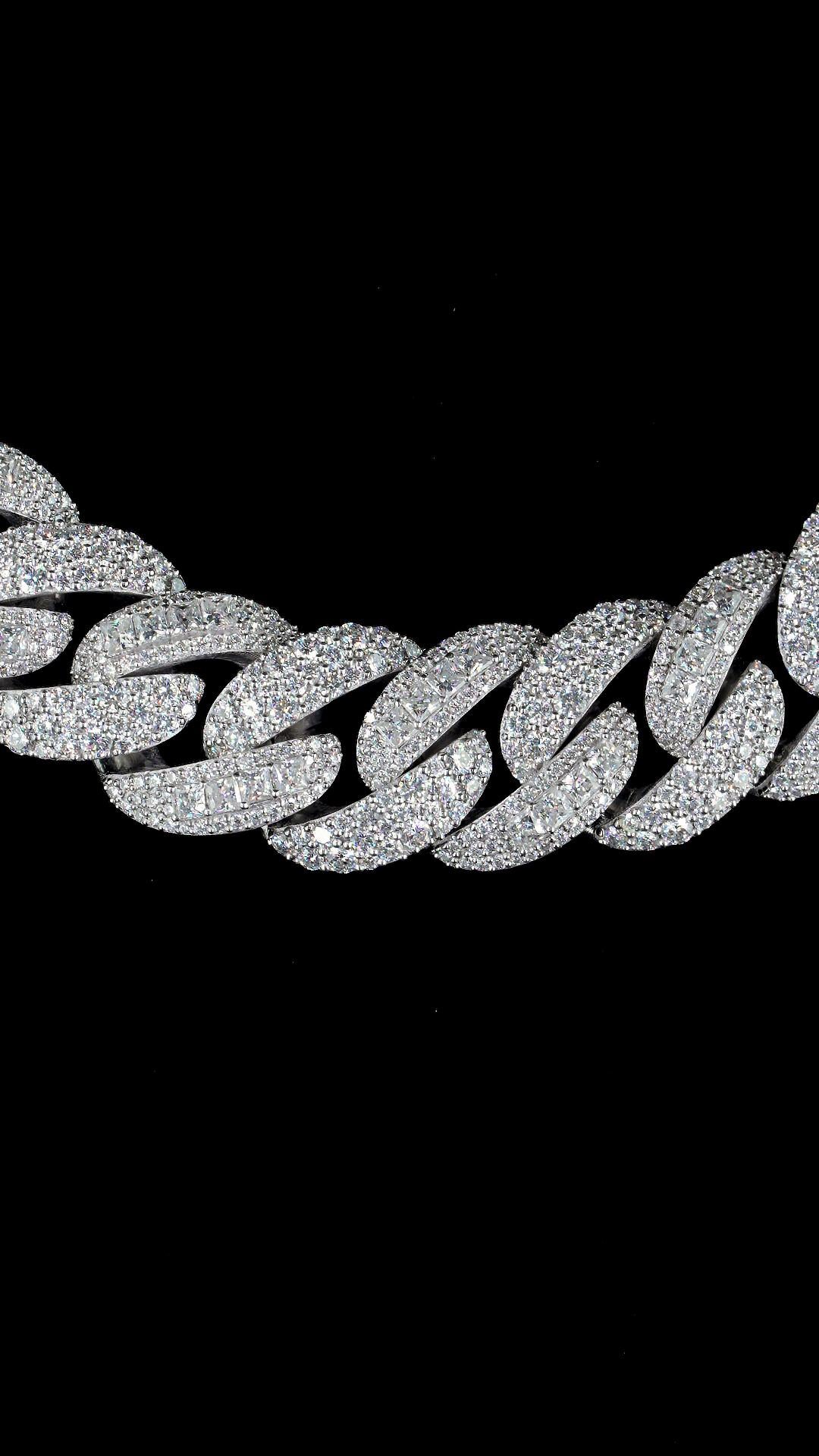 20mm VVS1 Moissanite Cuban Link Chain, 16–30 Inch, 925 Sterling Silver, Rhodium Plated, Iced Out Necklace with Custom Lock