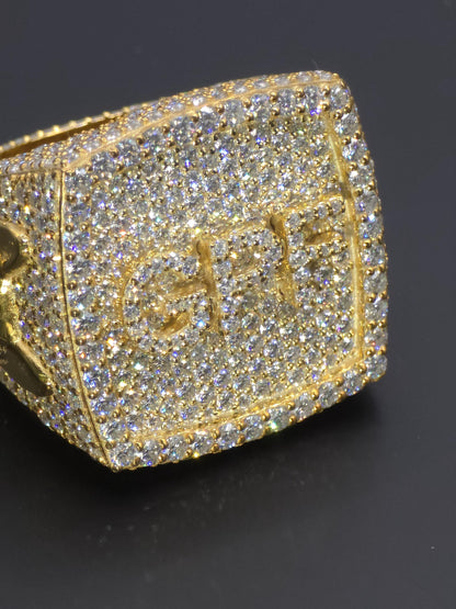 Iced Out Rings for Men, VVS Clarity Cubic Zircon / Moissanite Championship Rings, Statement Rings, Custom Ring, Hip Hop Jewelry Gift
