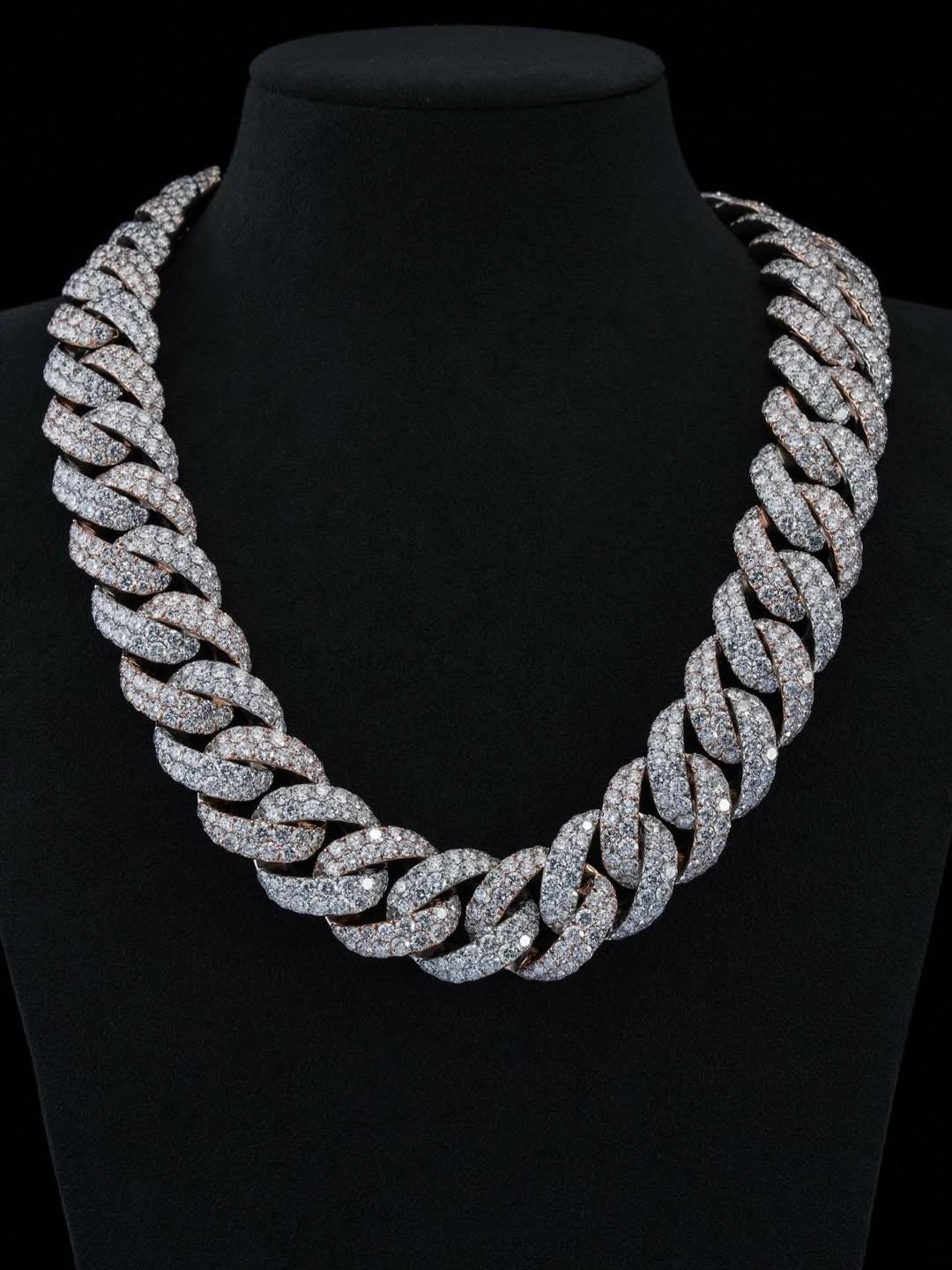 26mm Iced Cuban Link Chain, VVS Moissanite Necklace, Diamond Tester Pass, Men’s Hip Hop Jewelry, Custom Iced Out Chain