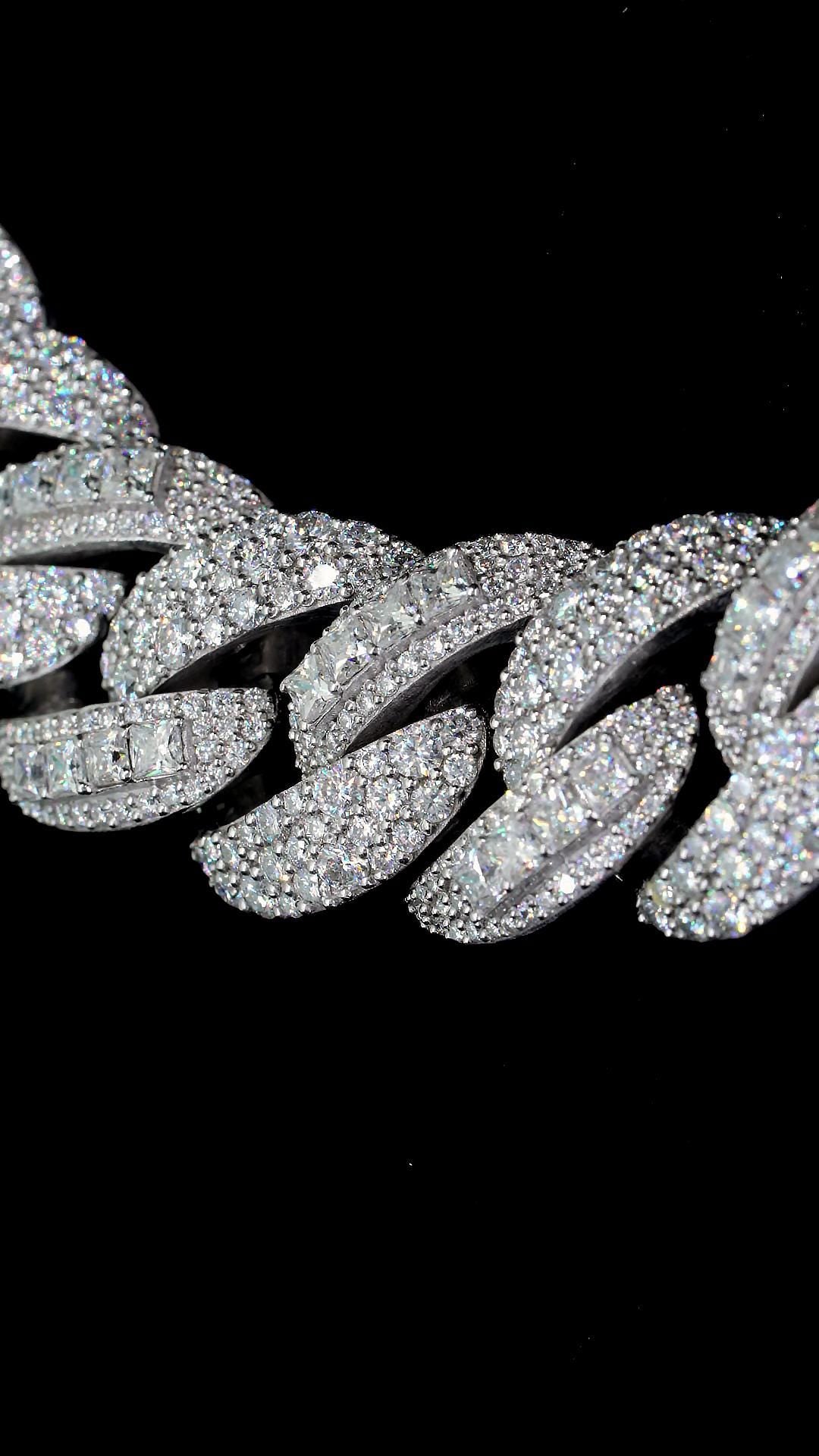 20mm VVS1 Moissanite Cuban Link Chain, 16–30 Inch, 925 Sterling Silver, Rhodium Plated, Iced Out Necklace with Custom Lock