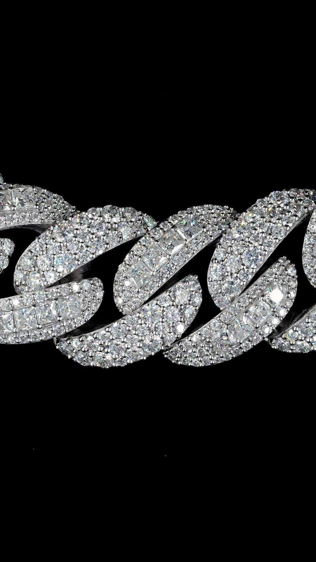 20mm VVS1 Moissanite Cuban Link Chain, 16–30 Inch, 925 Sterling Silver, Rhodium Plated, Iced Out Necklace with Custom Lock