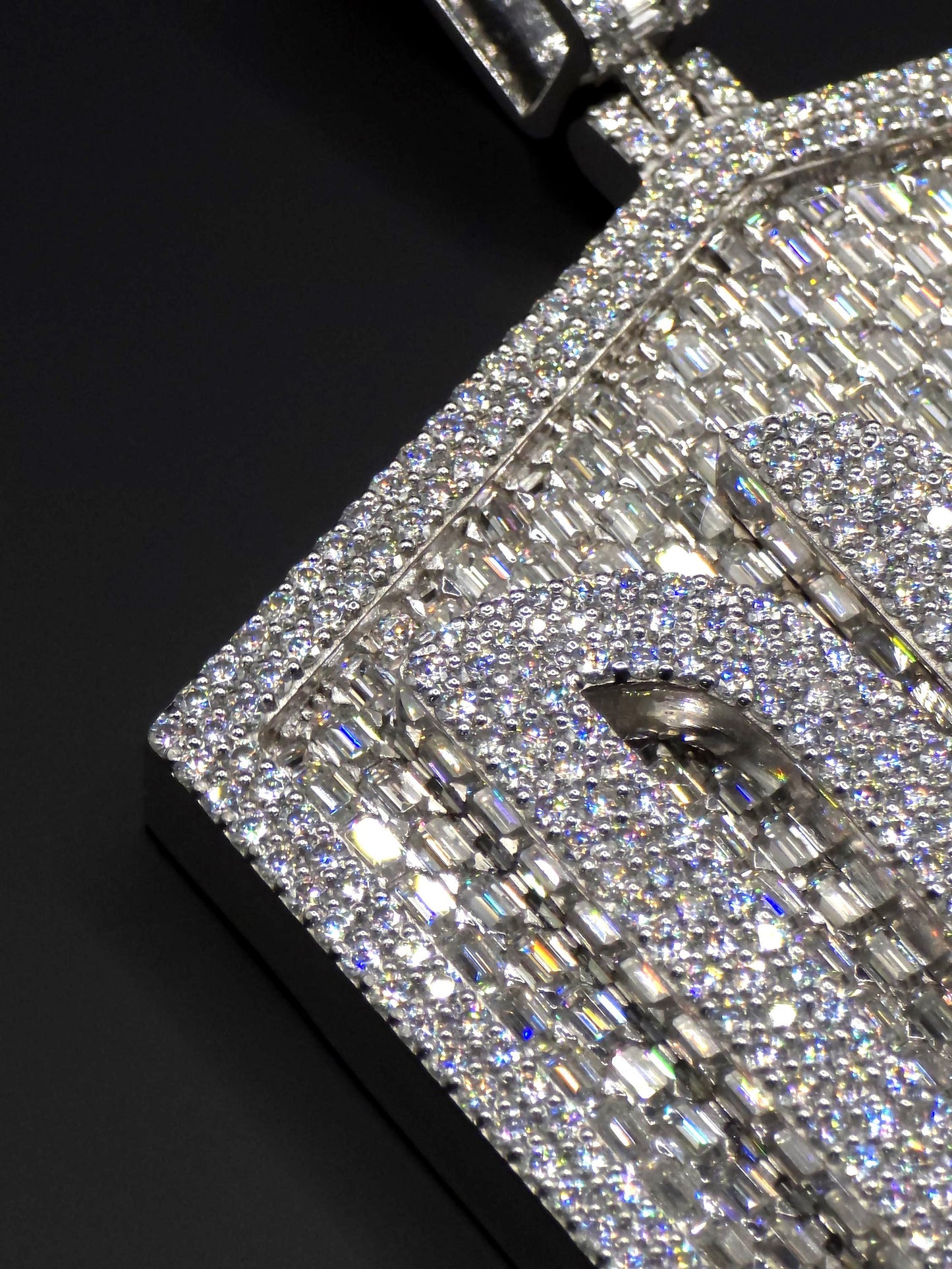 Custom Iced Out Hip Hop Pendant | VVS Emerald & Round cut Moissanite | 925 Silver / 10K Gold | Handmade Statement Jewelry