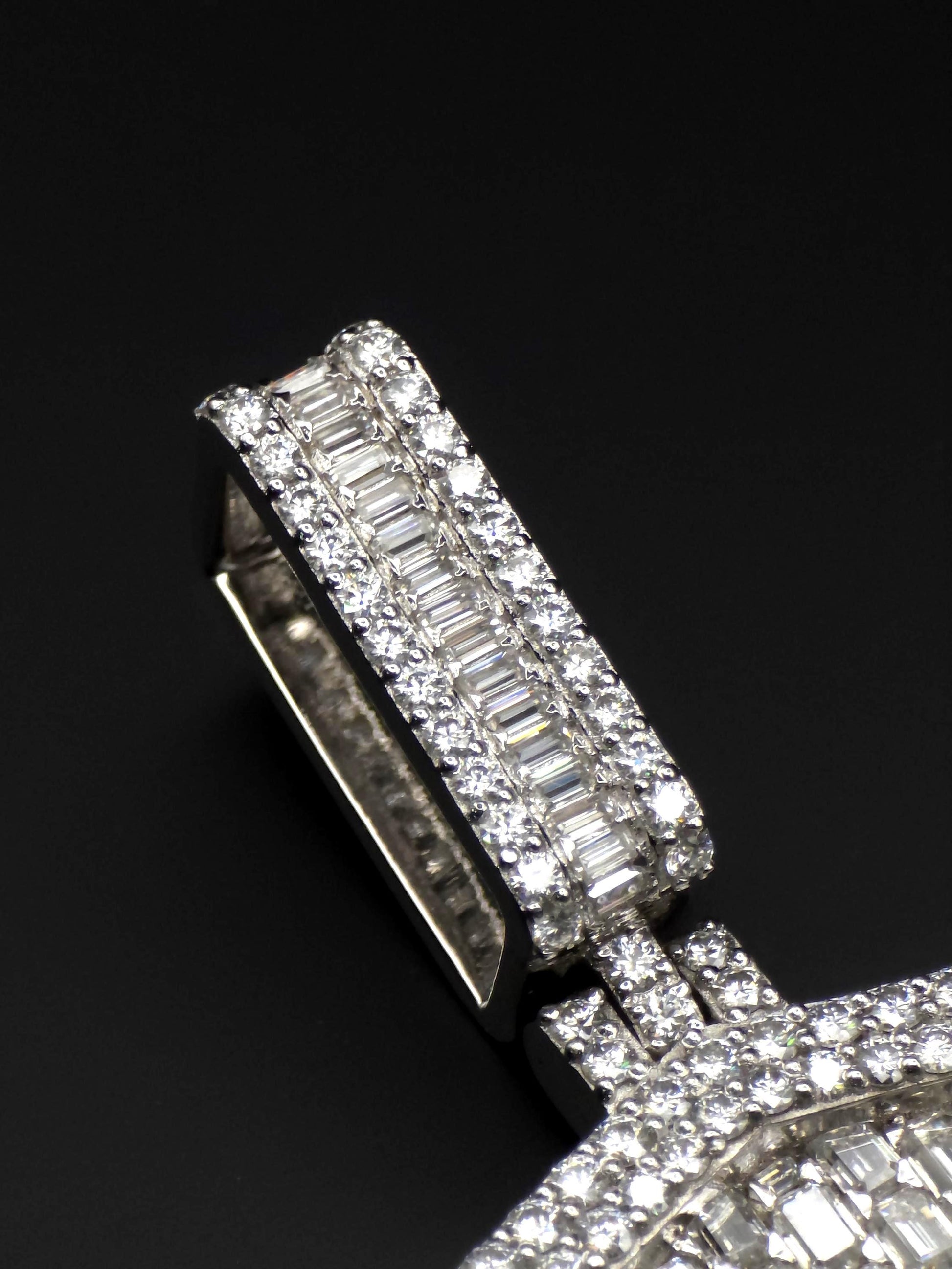 Custom Iced Out Hip Hop Pendant | VVS Emerald & Round cut Moissanite | 925 Silver / 10K Gold | Handmade Statement Jewelry