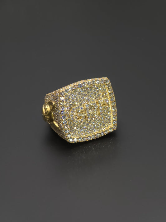 Iced Out Rings for Men, VVS Clarity Cubic Zircon / Moissanite Championship Rings, Statement Rings, Custom Ring, Hip Hop Jewelry Gift