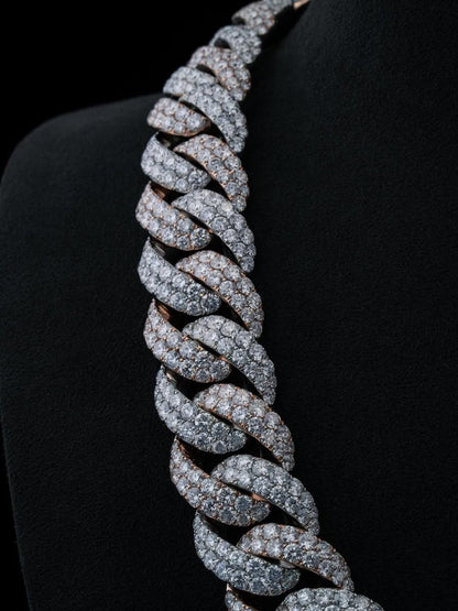 26mm Iced Cuban Link Chain, VVS Moissanite Necklace, Diamond Tester Pass, Men’s Hip Hop Jewelry, Custom Iced Out Chain