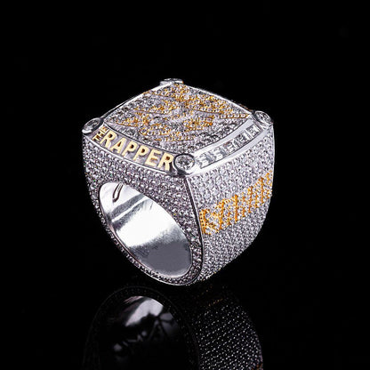 Custom Championship Ring | 925 Sterling Silver or 10K Gold | VVS1 Moissanite | Personalized Hip Hop Jewelry | Fully Customizable