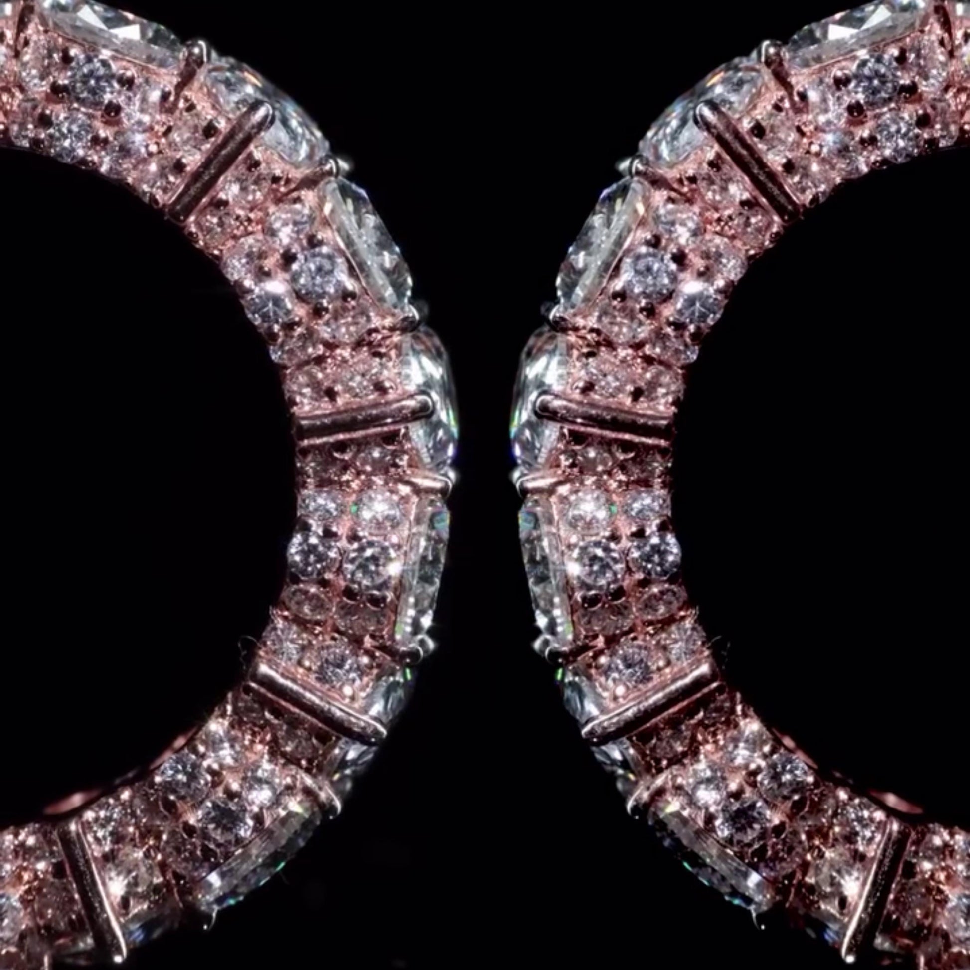 Eternity Band Ring | Pear Shape Moissanite | D Color VVS1 Moissanite Diamonds | Full Iced Out Band Ring | 925 Silver or 10K Gold