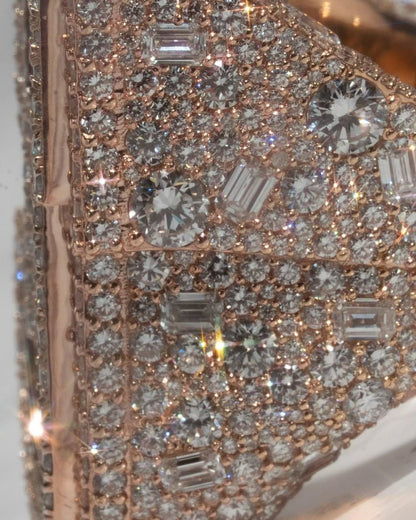 Men's Custom Initial Ring | VVS1 Moissanite Diamonds | Rhodium Plated 925 Silver | Statement Ring | Hip Hop Jewelry Gift | Personalized Ring