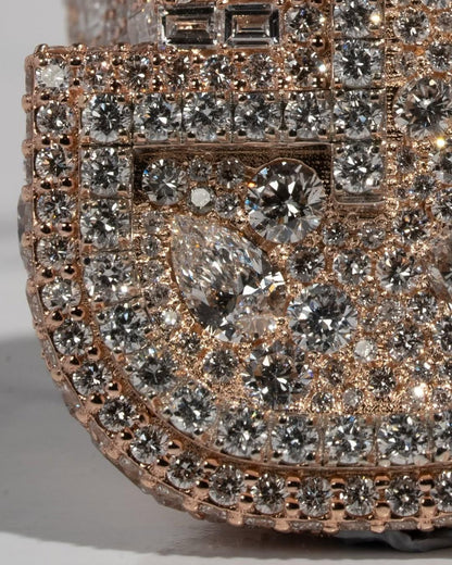 Men's Custom Initial Ring | VVS1 Moissanite Diamonds | Rhodium Plated 925 Silver | Statement Ring | Hip Hop Jewelry Gift | Personalized Ring