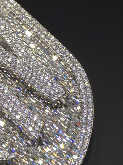 Custom Iced Out Hip Hop Pendant | VVS Emerald & Round cut Moissanite | 925 Silver / 10K Gold | Handmade Statement Jewelry