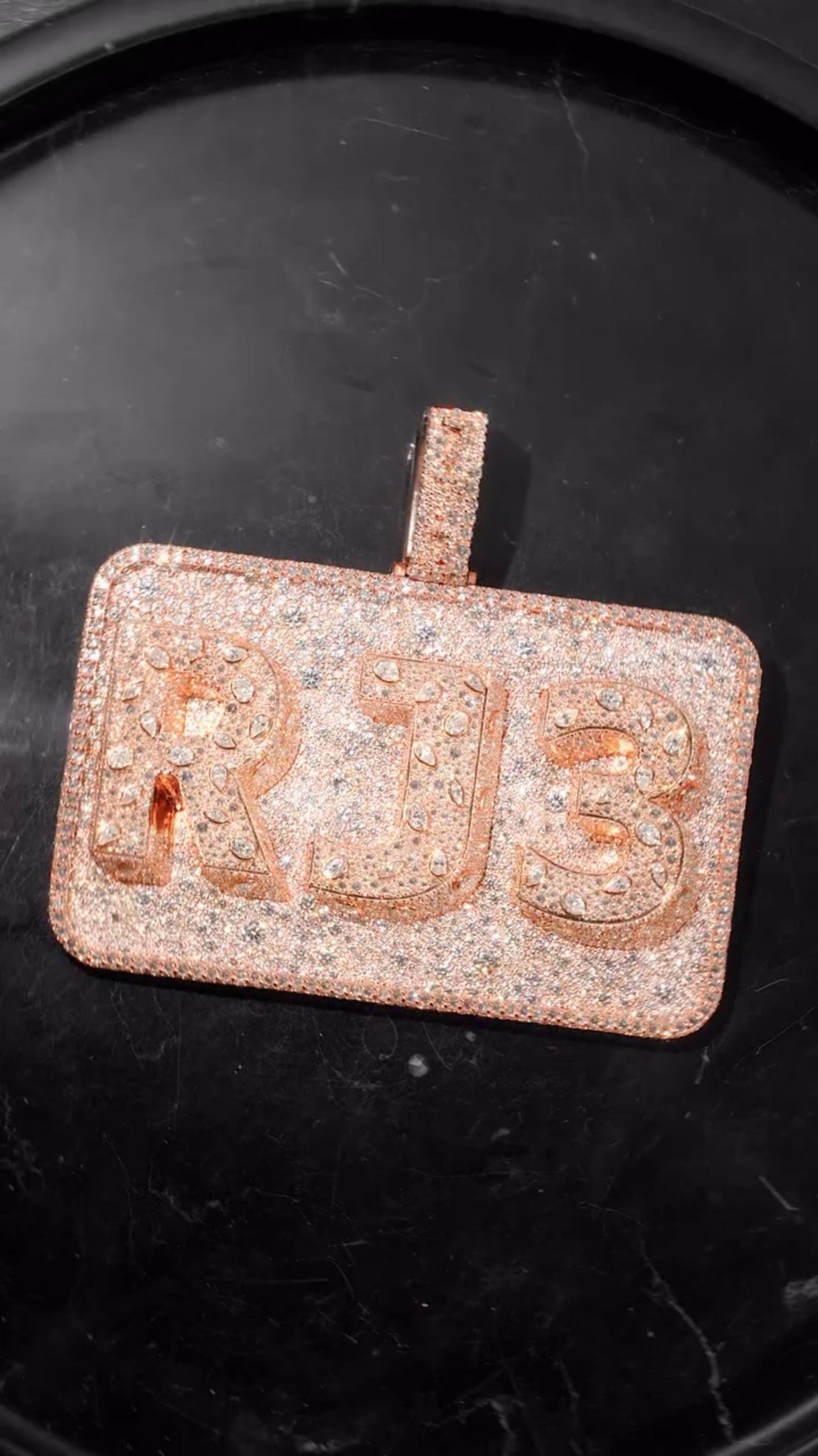 Custom VVS1 Moissanite Pendant | Rhodium Plated 925 Sterling Silver | Pear, Marquise, Oval & Round Cut Moissanite Diamonds | Hip Hop Jewelry
