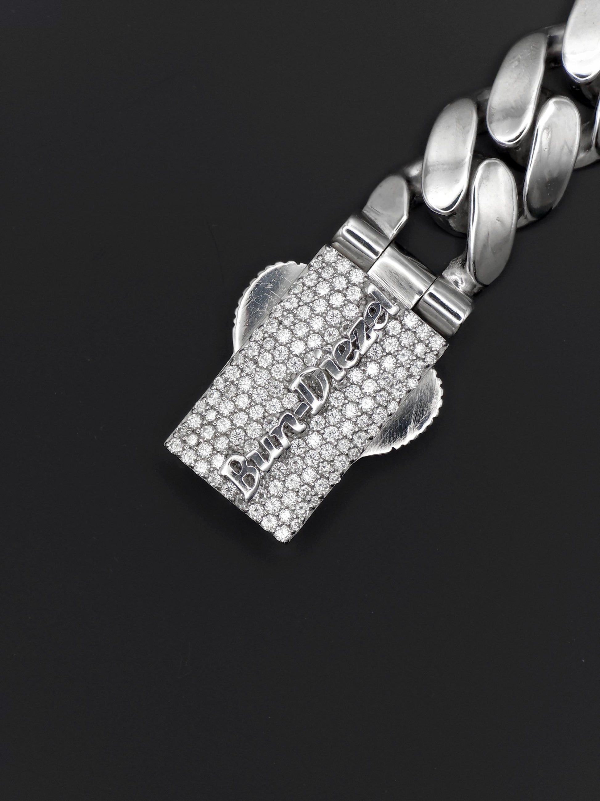 15mm Cuban Link Bracelet with Custom Moissanite Lock | Solid 925 Sterling Silver | Plain Polished Finish | Iced Out Clasp | Hip Hop Jewelry