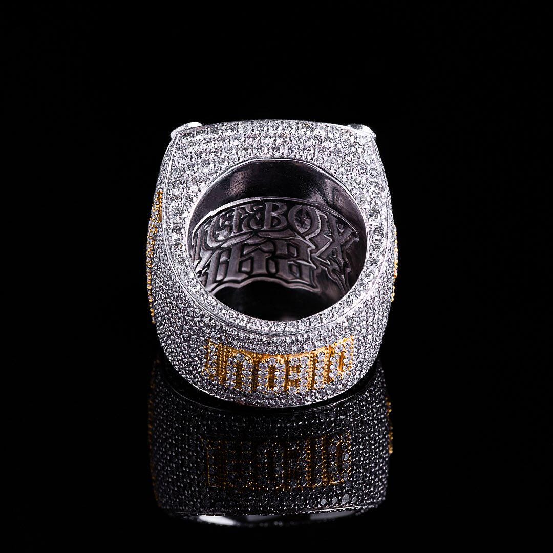 Custom Championship Ring | 925 Sterling Silver or 10K Gold | VVS1 Moissanite | Personalized Hip Hop Jewelry | Fully Customizable