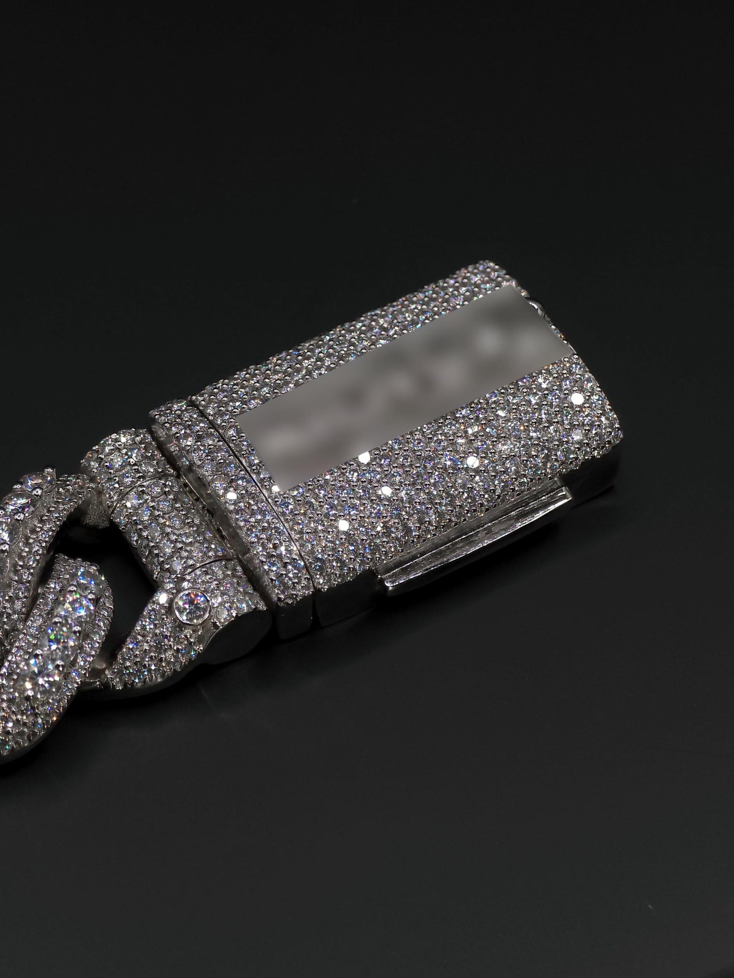 20mm Iced Miami Cuban Link Bracelet | Raised Pointers | VVS1 Moissanite Diamonds | Rhodium Plated 925 Sterling Silver | Hip Hop Jewelry