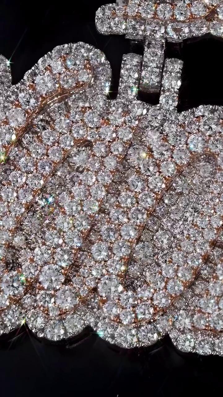 Real Moissanite Diamonds Women Layered Name Pendant, Without Chain, Custom Name, Letter, Real Solid 925 Silver, 14k Rose Gold Plated