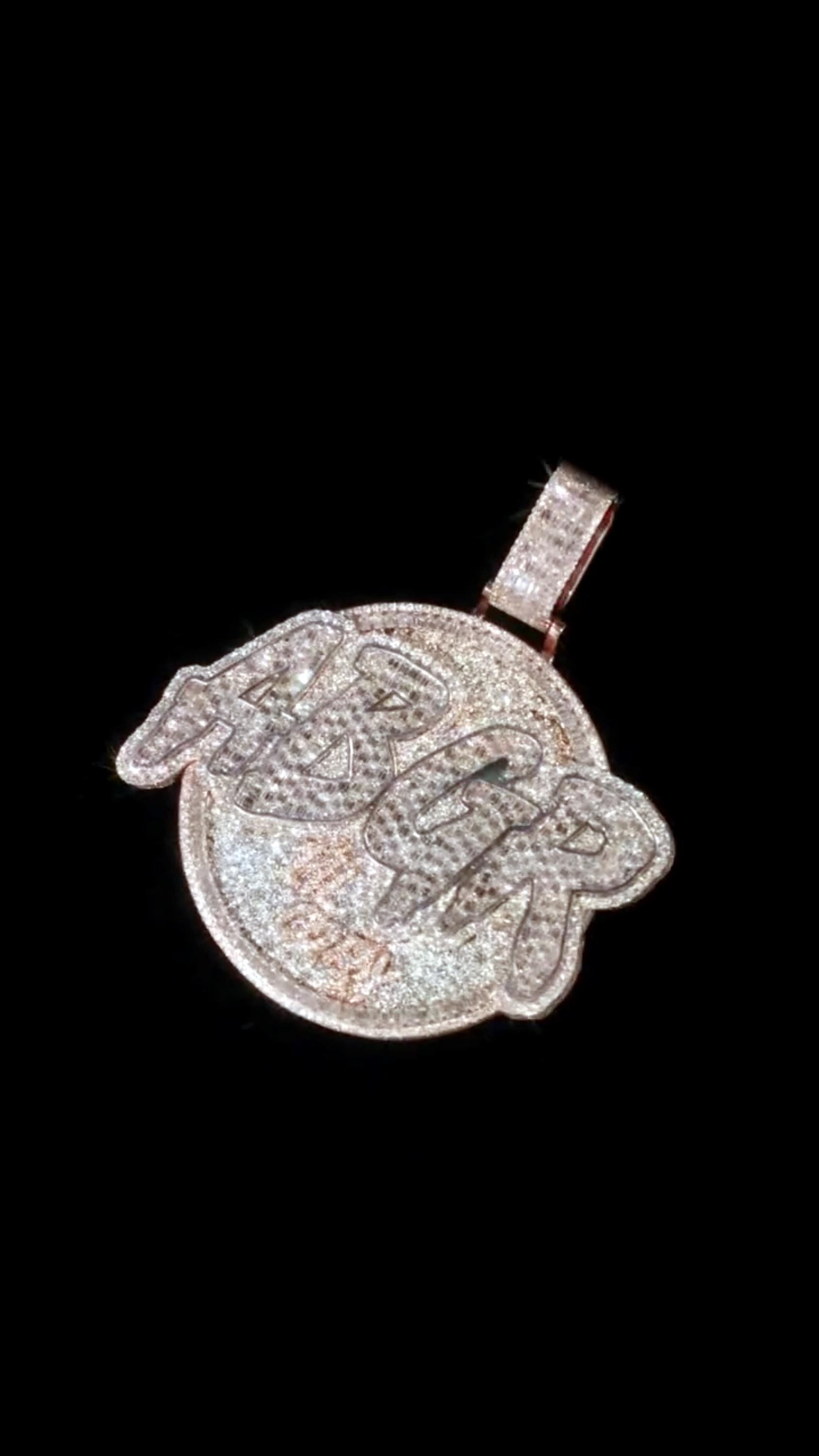 Cust Iced Out Hip Hop Pendant | Chunky Moissanite pendant | 925 Silver / 10K Gold | Custom Handmade Moissanite Jewelry