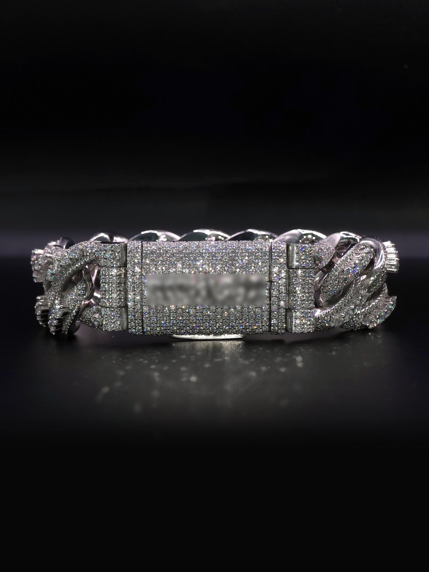 20mm Iced Miami Cuban Link Bracelet | Raised Pointers | VVS1 Moissanite Diamonds | Rhodium Plated 925 Sterling Silver | Hip Hop Jewelry