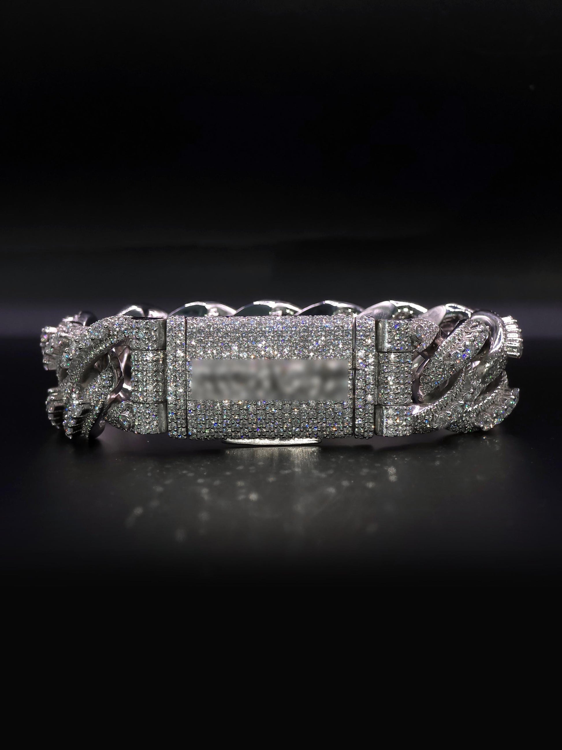 20mm Iced Miami Cuban Link Bracelet | Raised Pointers | VVS1 Moissanite Diamonds | Rhodium Plated 925 Sterling Silver | Hip Hop Jewelry