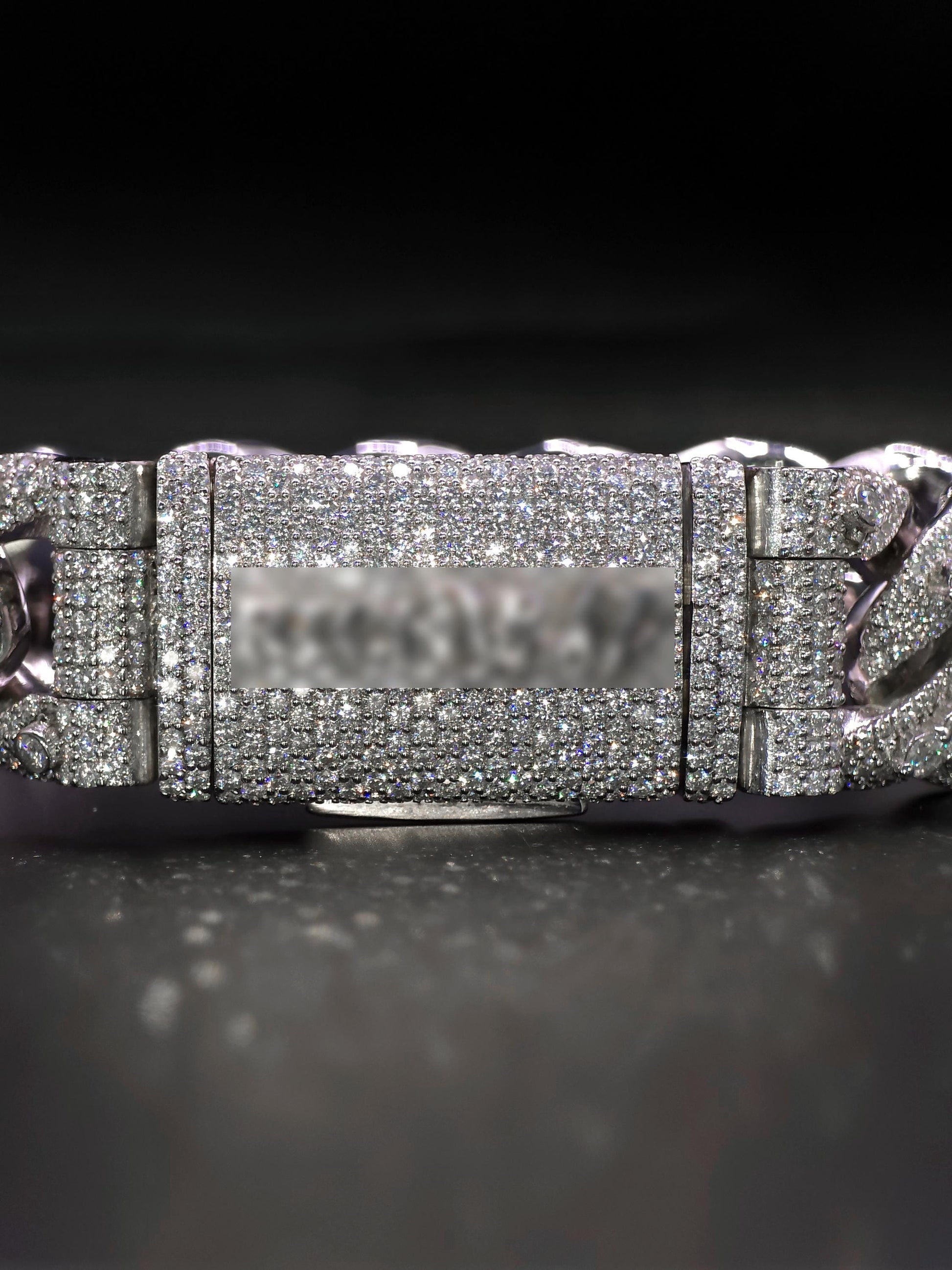 20mm Iced Miami Cuban Link Bracelet | Raised Pointers | VVS1 Moissanite Diamonds | Rhodium Plated 925 Sterling Silver | Hip Hop Jewelry