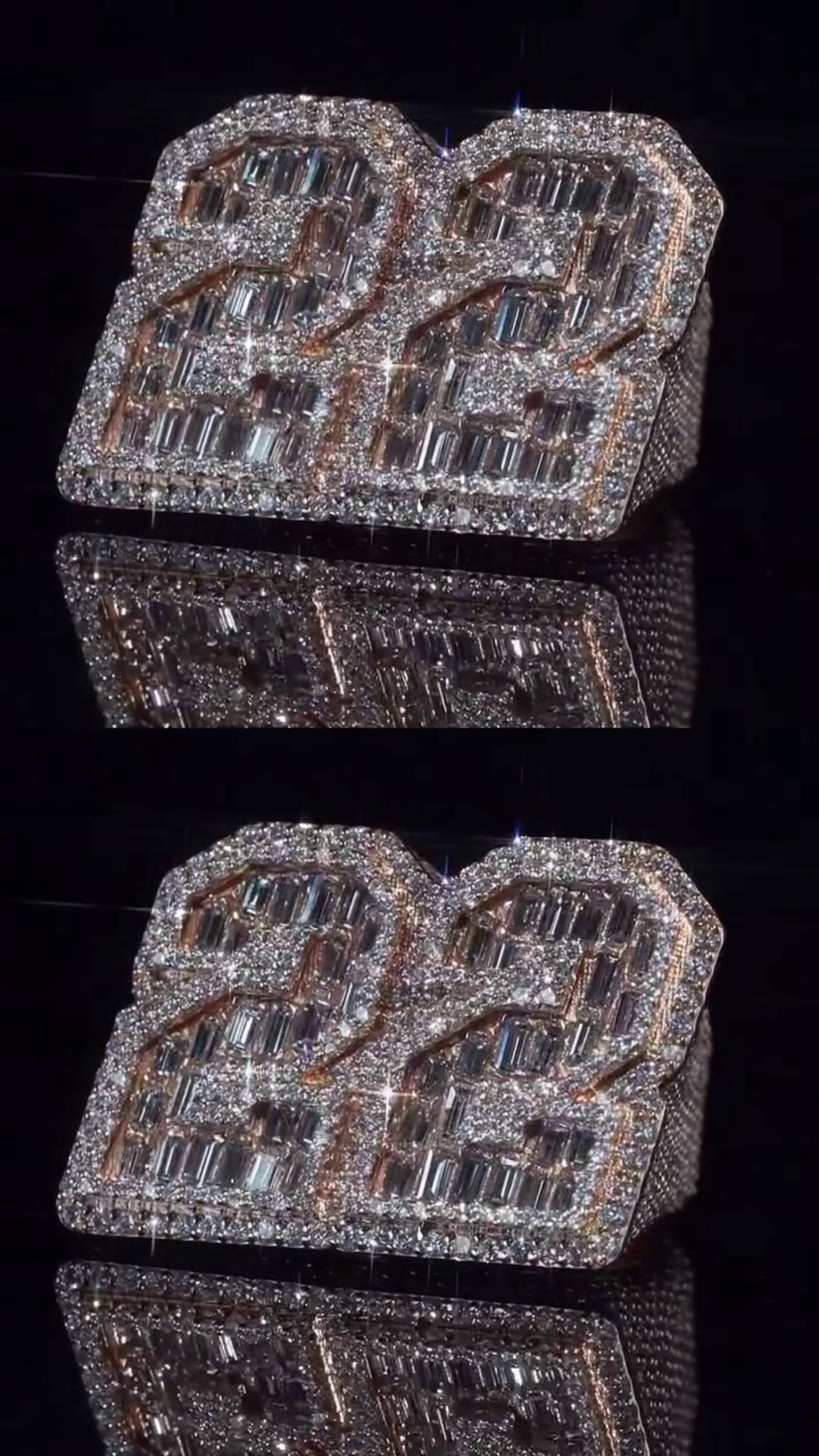 Custom Iced Out Championship Ring, 925 Sterling Silver & VVS Moissanite, Number Ring, Personalized Hip Hop Bling Ring, Men's Statement Ring