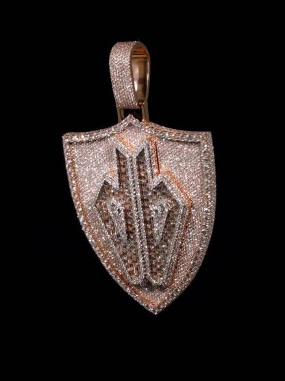 Custom made Iced Out Hip Hop Pendant | Chunky Moissanite pendant | 925 Silver / 10K Gold | Custom Handmade Moissanite Jewelry