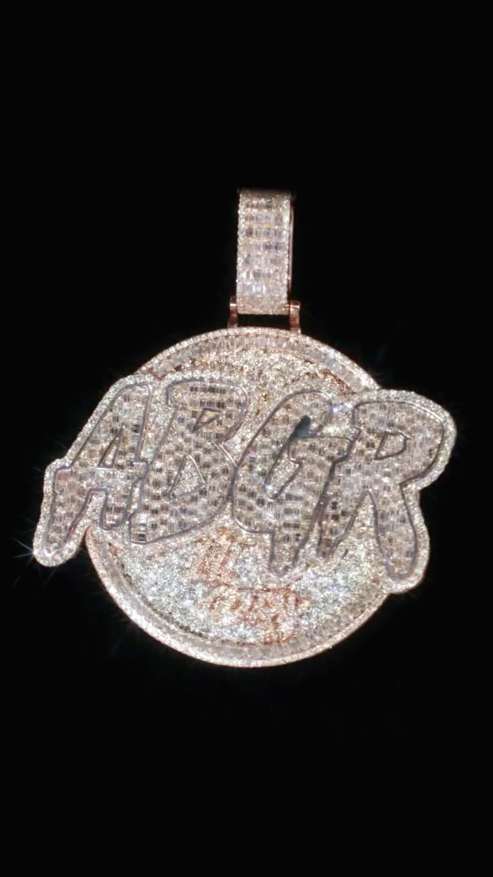 Cust Iced Out Hip Hop Pendant | Chunky Moissanite pendant | 925 Silver / 10K Gold | Custom Handmade Moissanite Jewelry