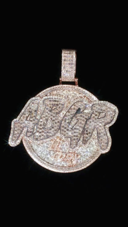 Cust Iced Out Hip Hop Pendant | Chunky Moissanite pendant | 925 Silver / 10K Gold | Custom Handmade Moissanite Jewelry