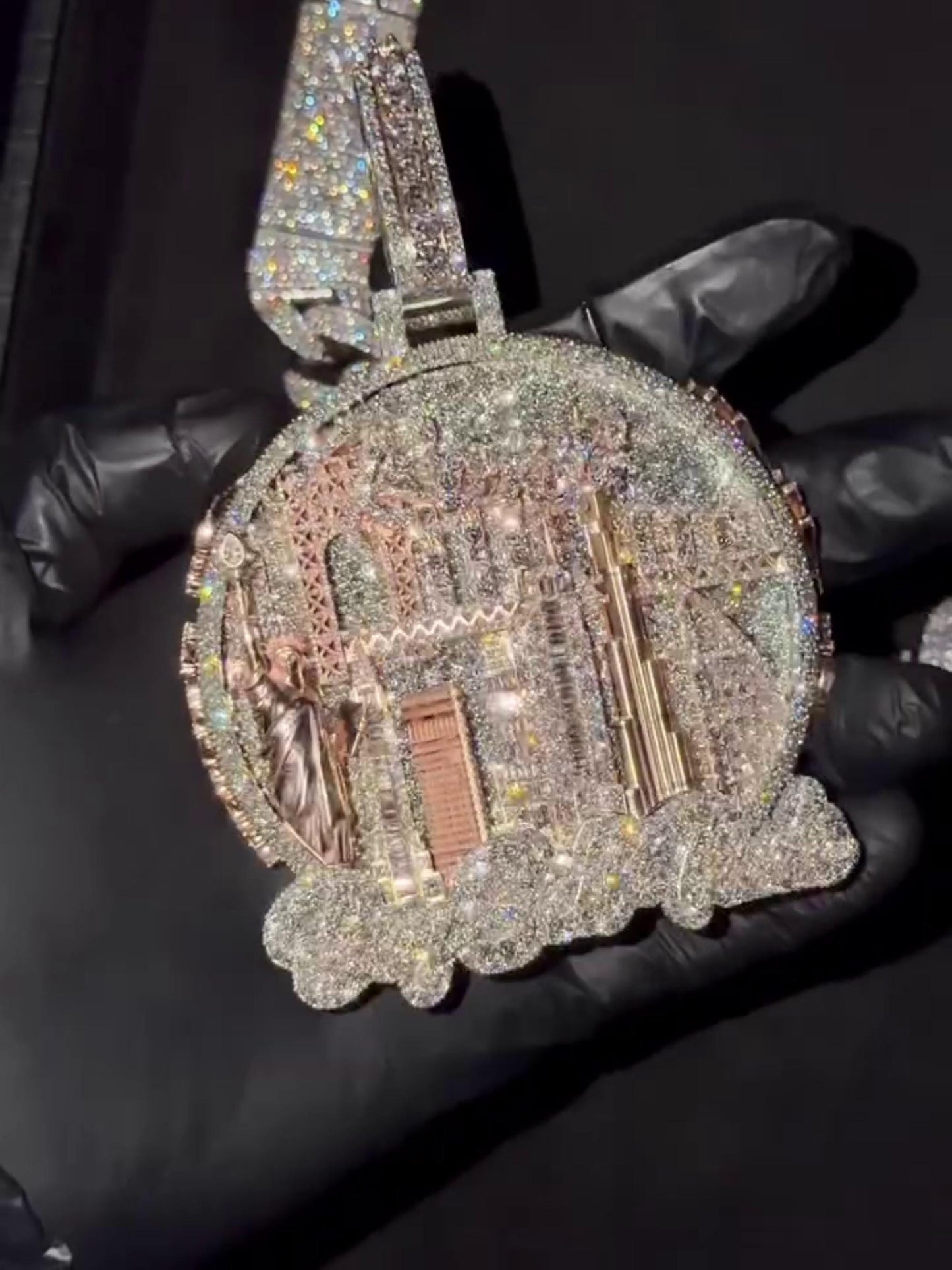 Cust Iced Out Hip Hop Pendant | Chunky Moissanite pendant | 925 Silver / 10K Gold | Custom Handmade Moissanite Jewelry
