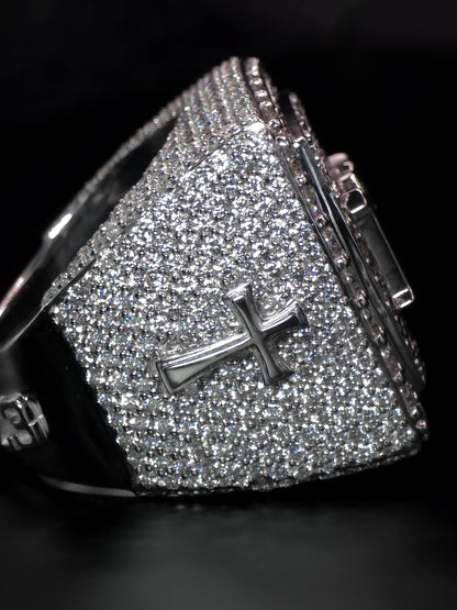 Custom Iced Out Championship Ring | VVS–VS Lab Grown Diamonds | 925 Sterling Silver | Personalized Hip Hop Bling Ring