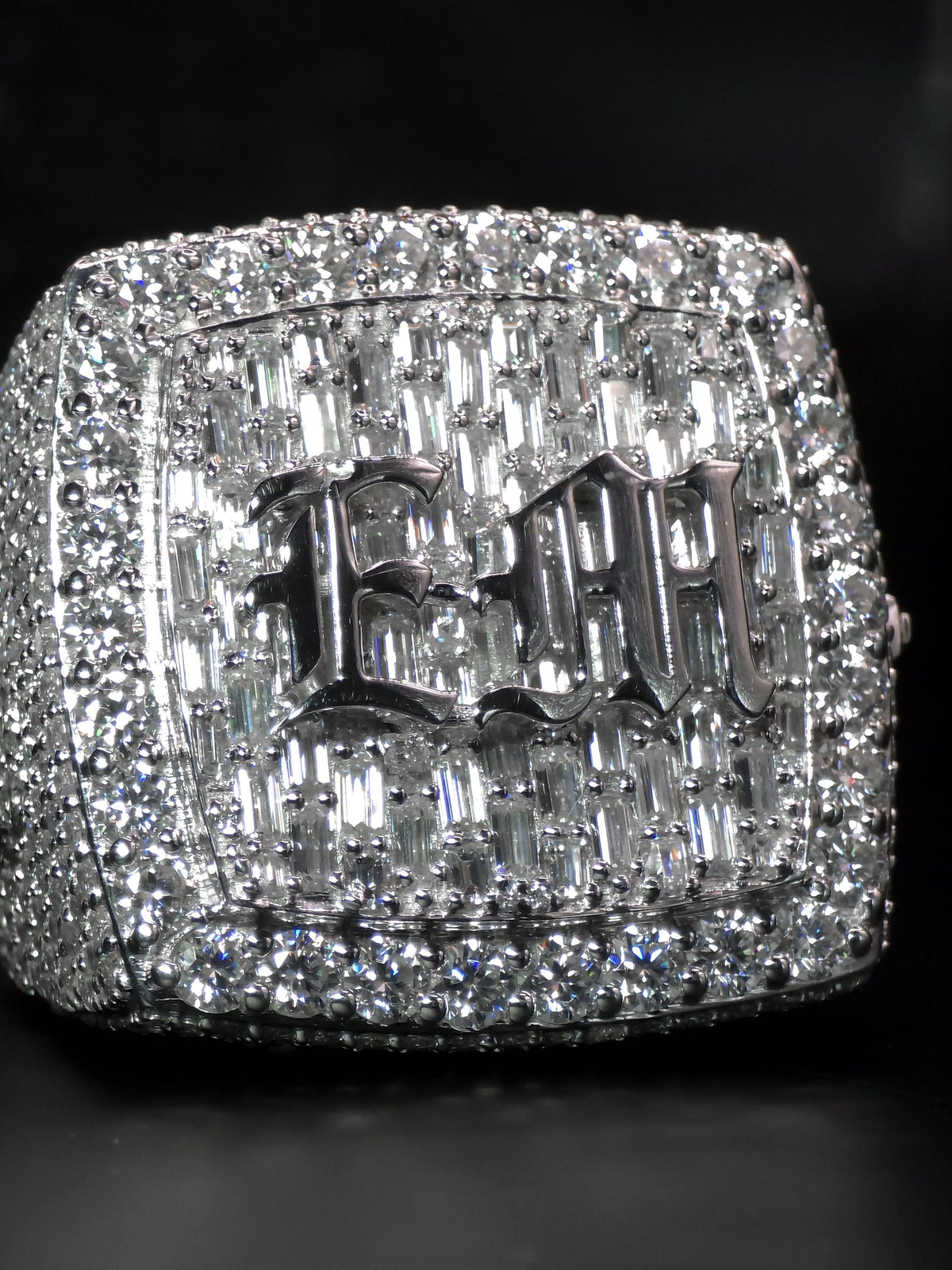 Custom Iced Out Championship Ring | VVS–VS Lab Grown Diamonds | 925 Sterling Silver | Personalized Hip Hop Bling Ring