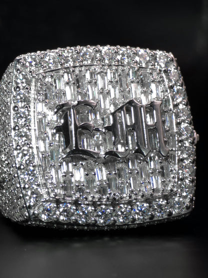 Custom Iced Out Championship Ring | VVS–VS Lab Grown Diamonds | 925 Sterling Silver | Personalized Hip Hop Bling Ring